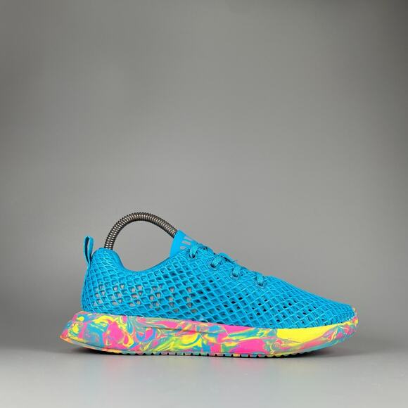 NOBULL Mesh Runners Women\'s 7 Blue Glitch Neon Athletic Sneakers Casual Shoe EUC main image 8